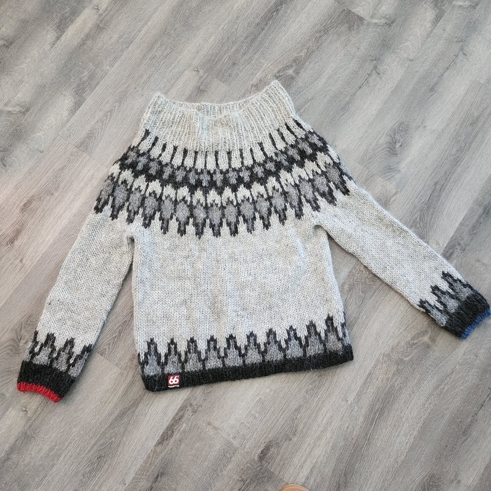 66°NORTH Grimsey Icelandic Wool Lopapeysa Sweater L Nordic Fair Isle Gorpcore
